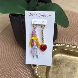 Betsey Johnson Pink and Blue Nutcracker Earrings